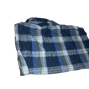 Pottery barn teen kids twin size duvet cover 100% cotton multicolor plaid